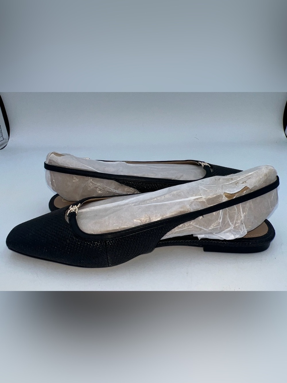 Sam Edelman Women’s Cleo Slingback Flats Woven Texture Black Size 8 NEW - Picture 6 of 11